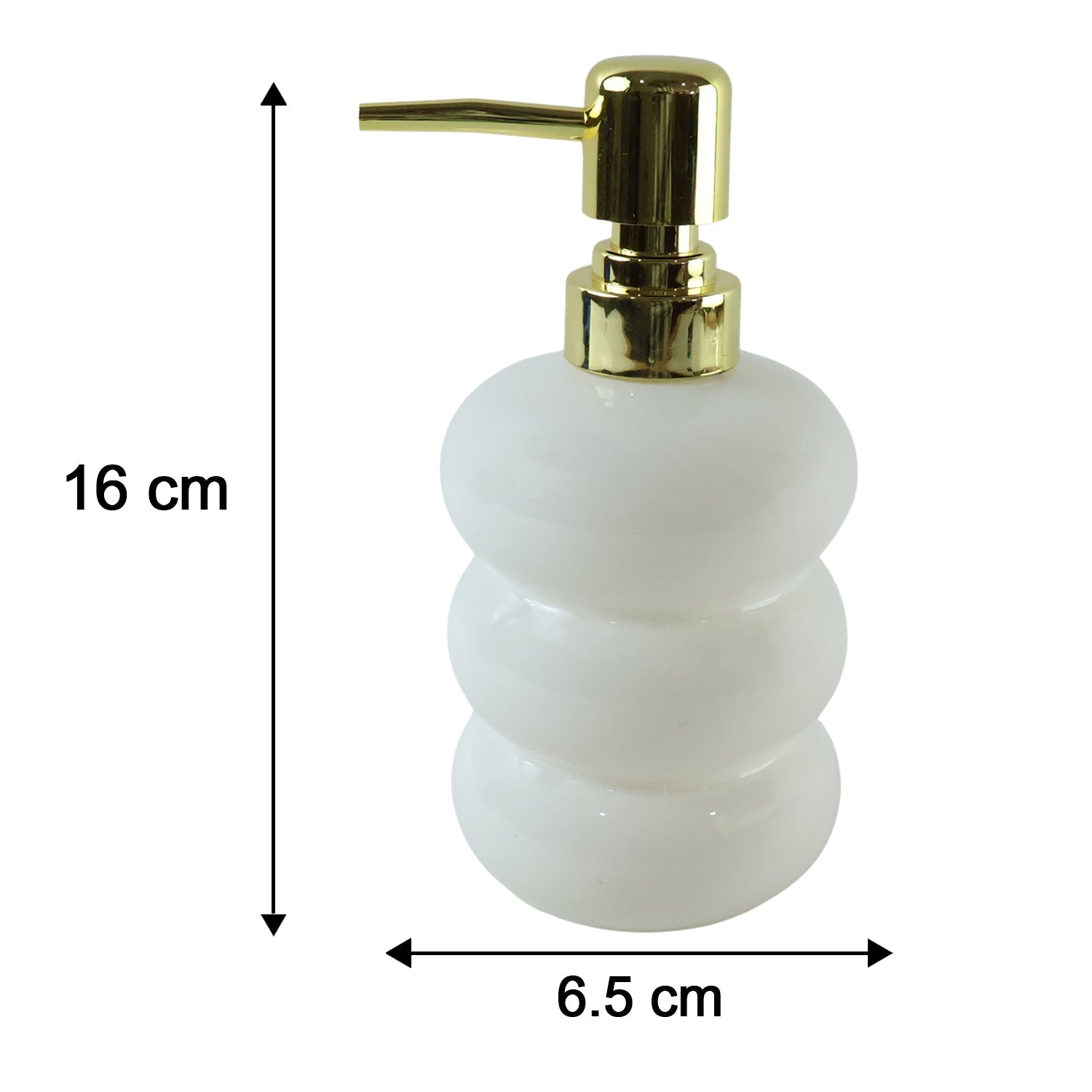 Stylish glass dispenser for soap, shampoo and lotion