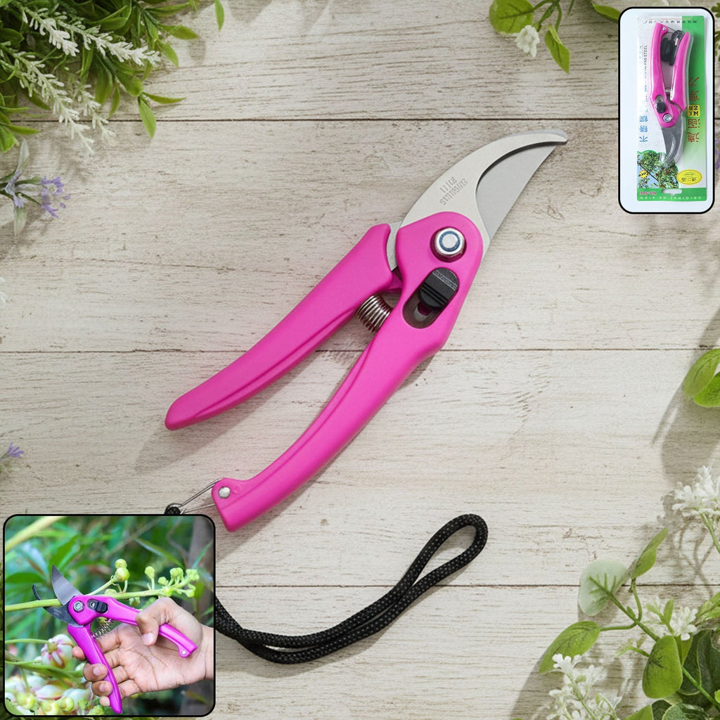 Flower Cutter Garden Scissors Stainless Steel Pruner Soft Grip (1 Pc)