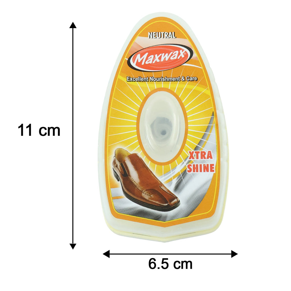 Travel-sized shoe polish sponge, highlighting its portable design.
