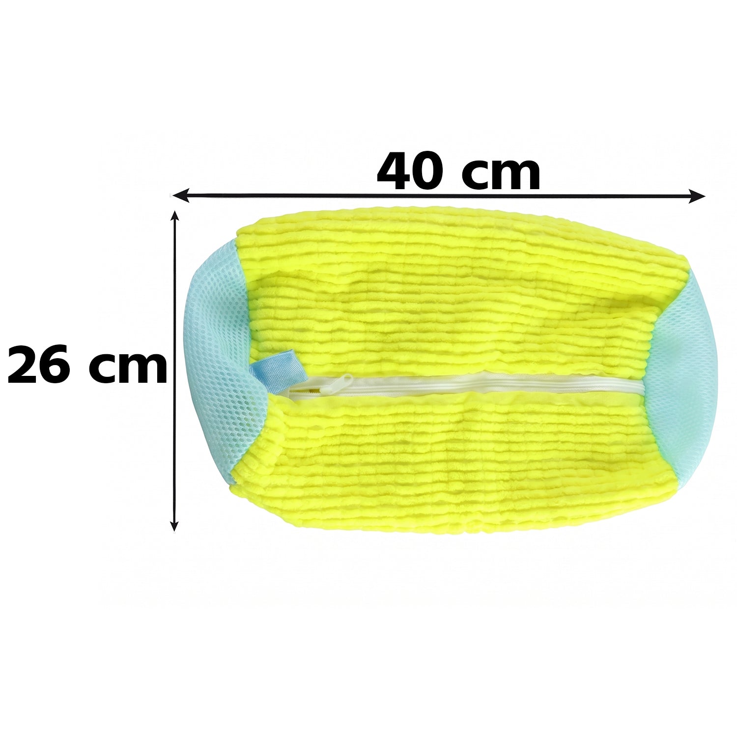 Protective shoe laundry bag with supports for machine washing