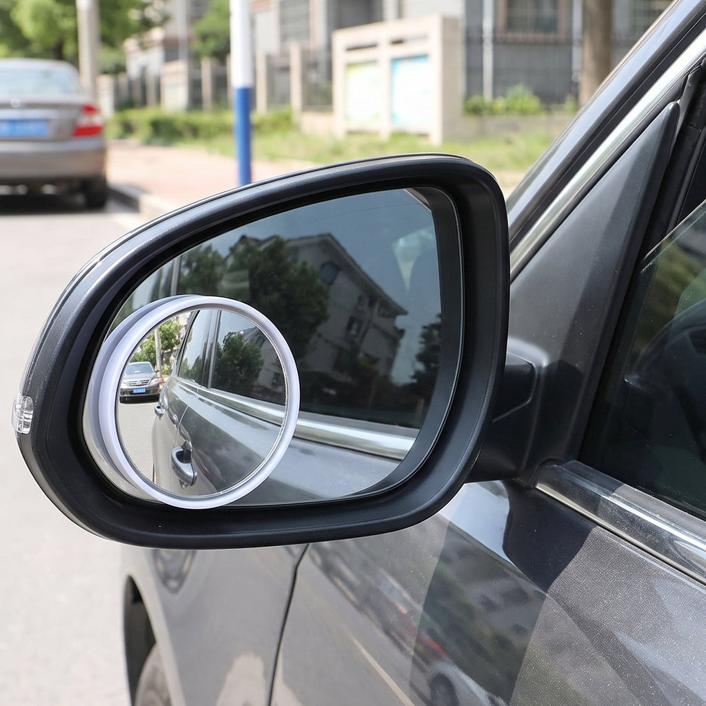 Frameless round blind spot mirrors for cars, trucks and SUVs