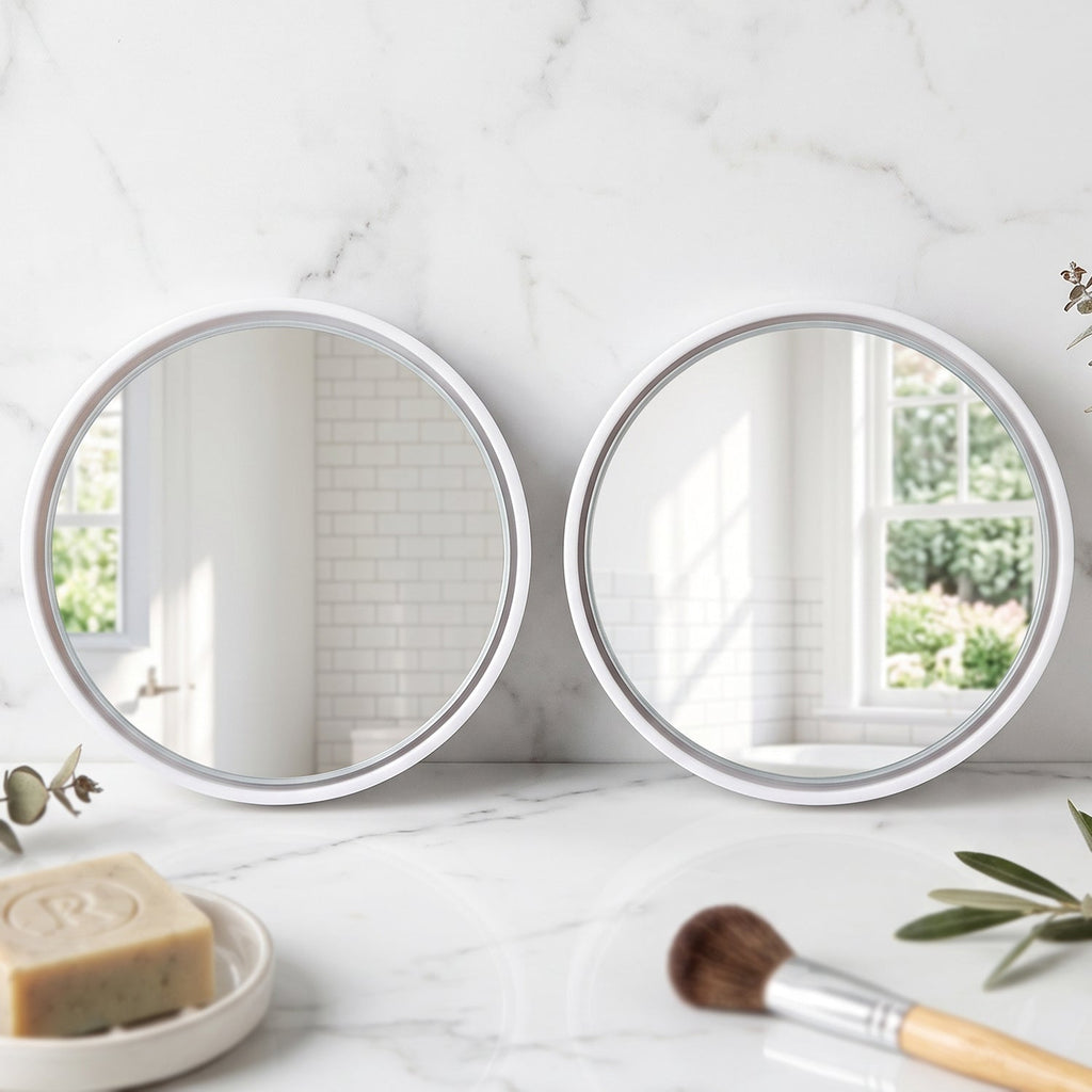 Self adhesive wide angle convex mirror pair for vehicles