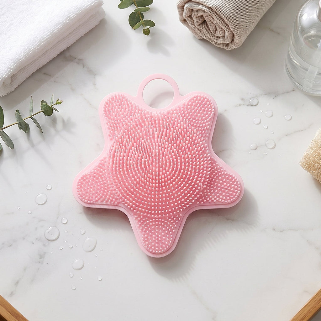 Gentle silicone massager for hair washing and body scrubbing