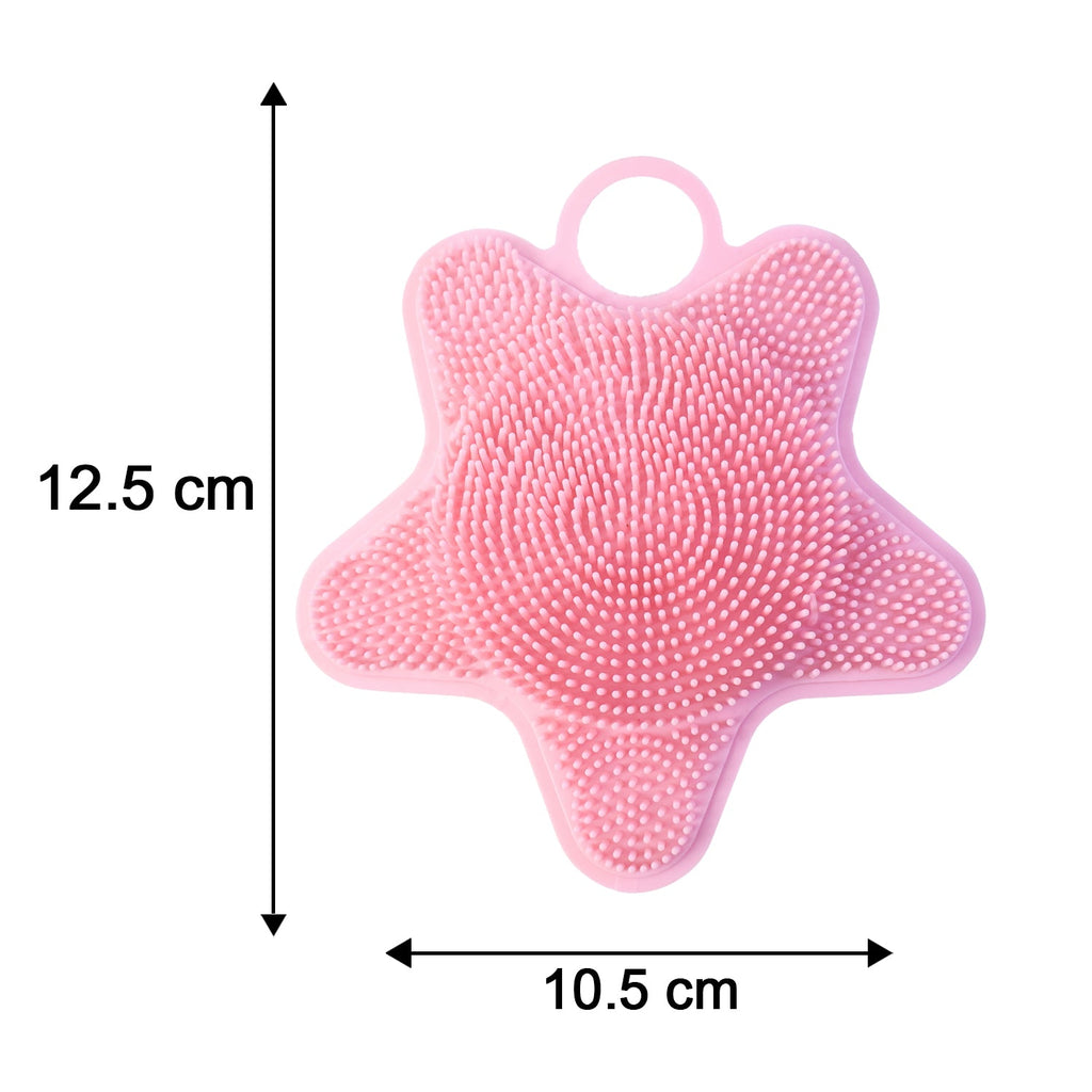 Multi use silicone brush for face cleansing and scalp care