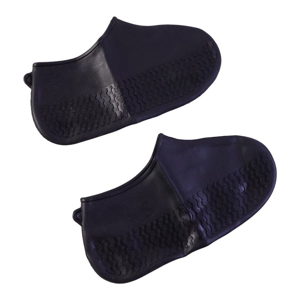Design of black silicone waterproof rain shoe cover shoe covers