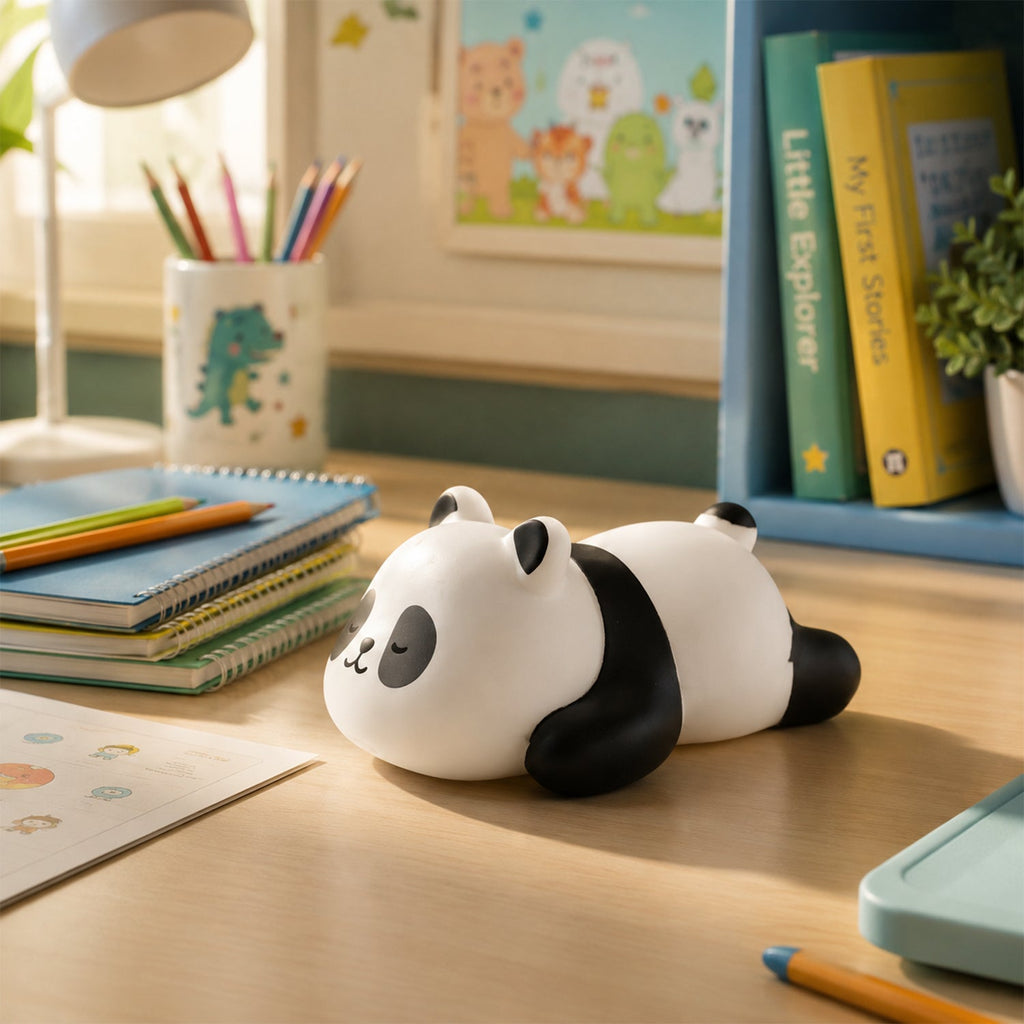 Cute sleeping panda bedside night light for kids rooms