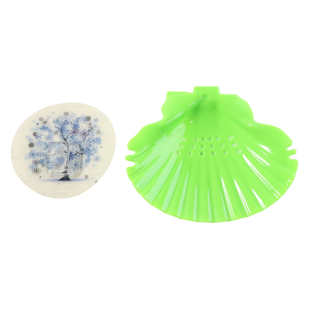 Wall-mounted soap dish for kitchen or bathroom with water drainage