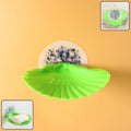 Premium self-adhesive wall-mounted soap holder tray in shell shape