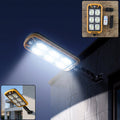 Solar LED motion sensor wall light with remote, waterproof for outdoors (1 set)