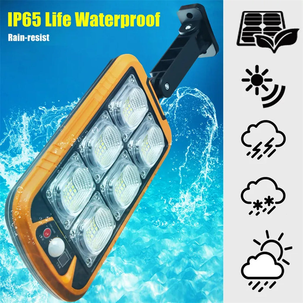 Energy saving solar motion light for porches and garages