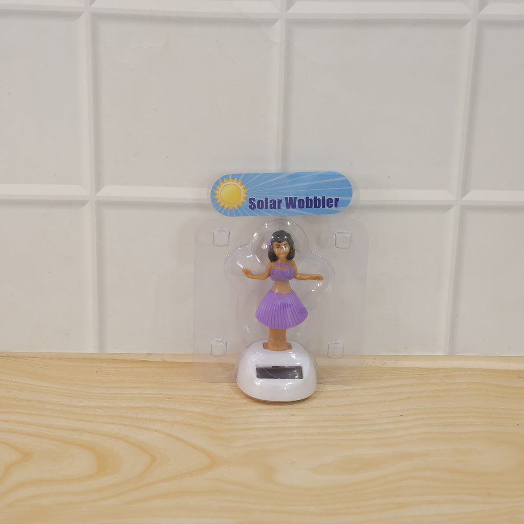 Solar activated dancing doll for car dashboard and desktop decor