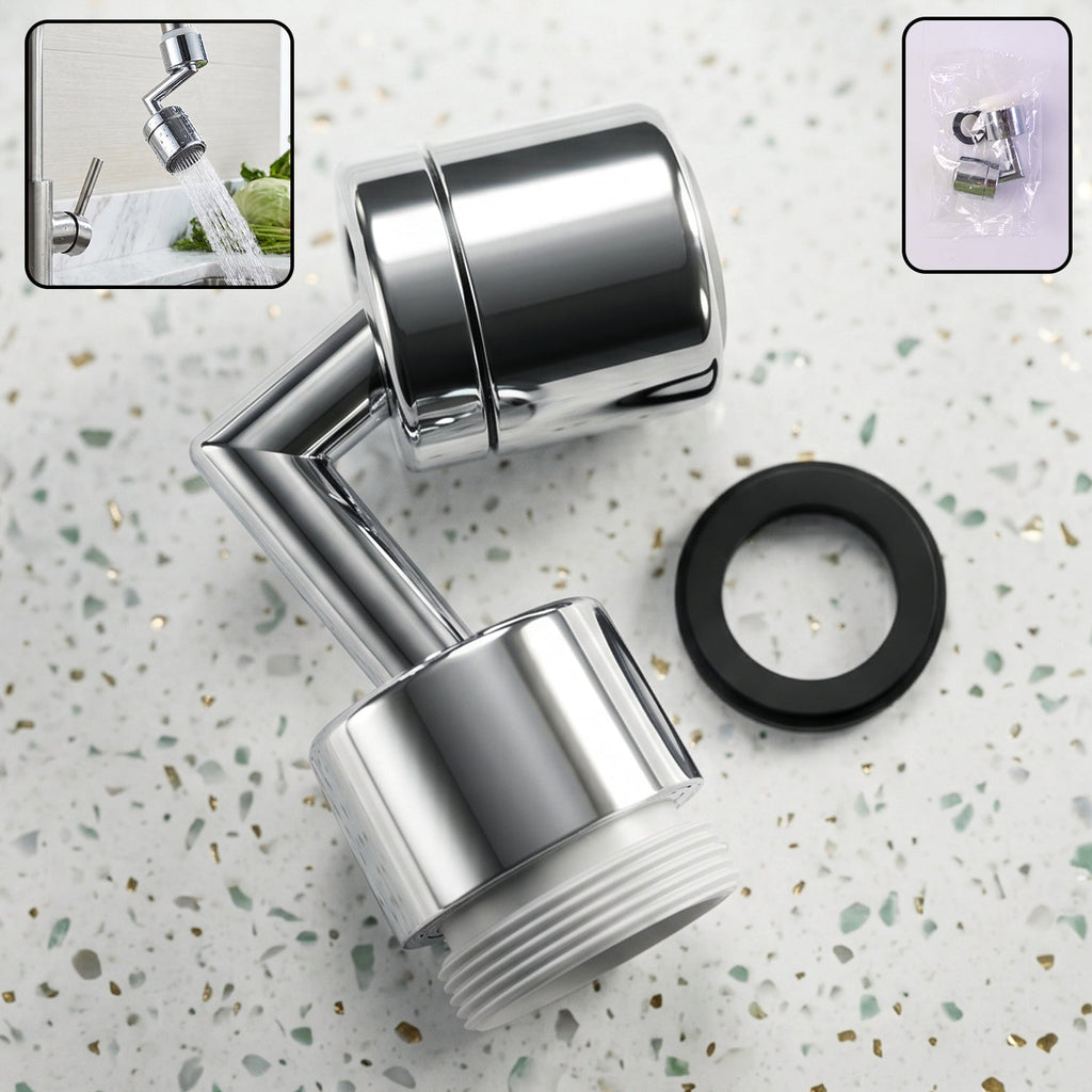 Splash filter faucet aerator swivel