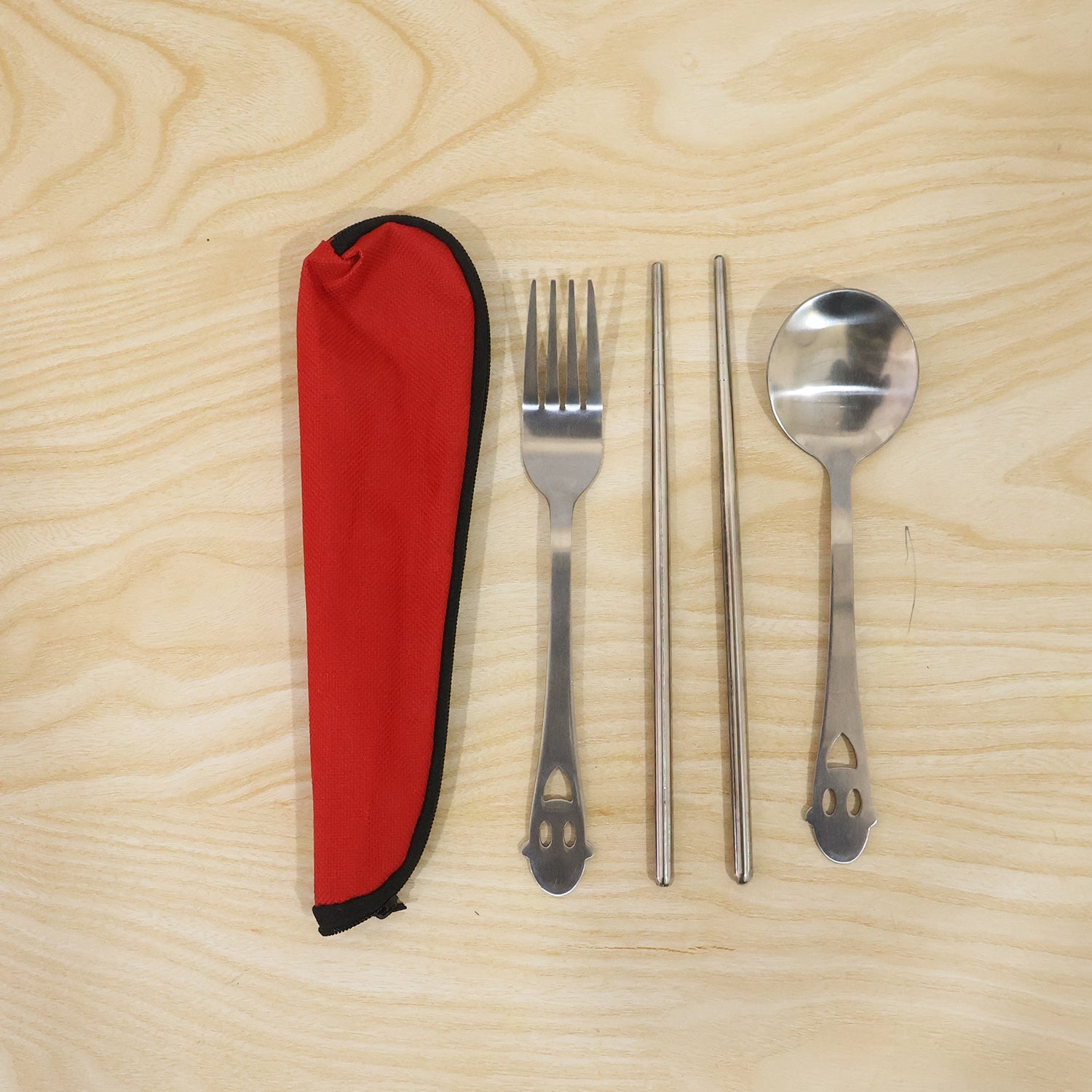 Reusable cutlery set for lunch, camping and outings