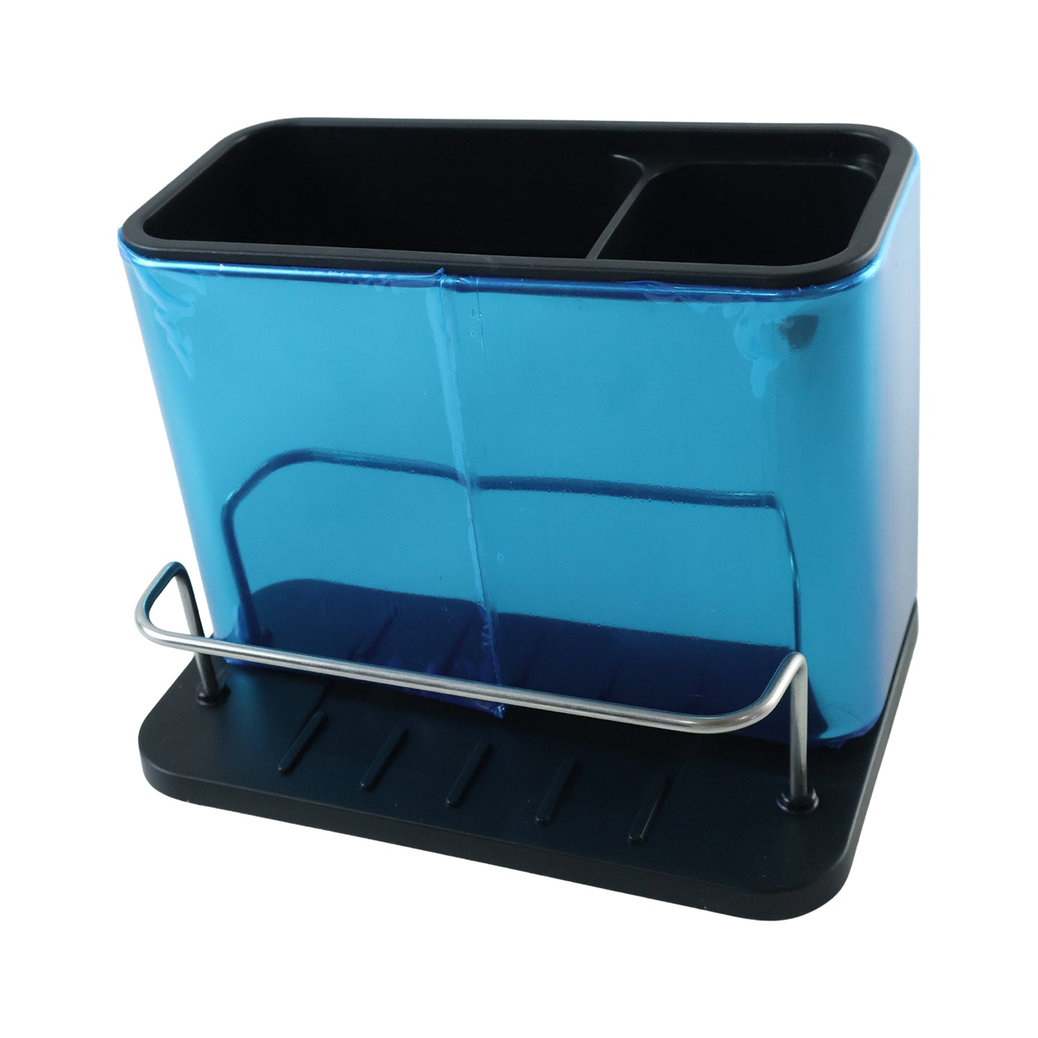Rustproof sink organizer for scrubbers and cleaning items