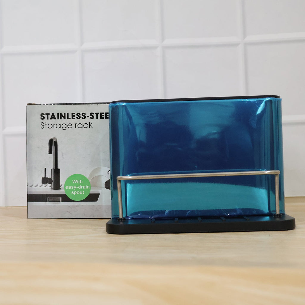 Sink sponge stand organizer for a tidy kitchen counter