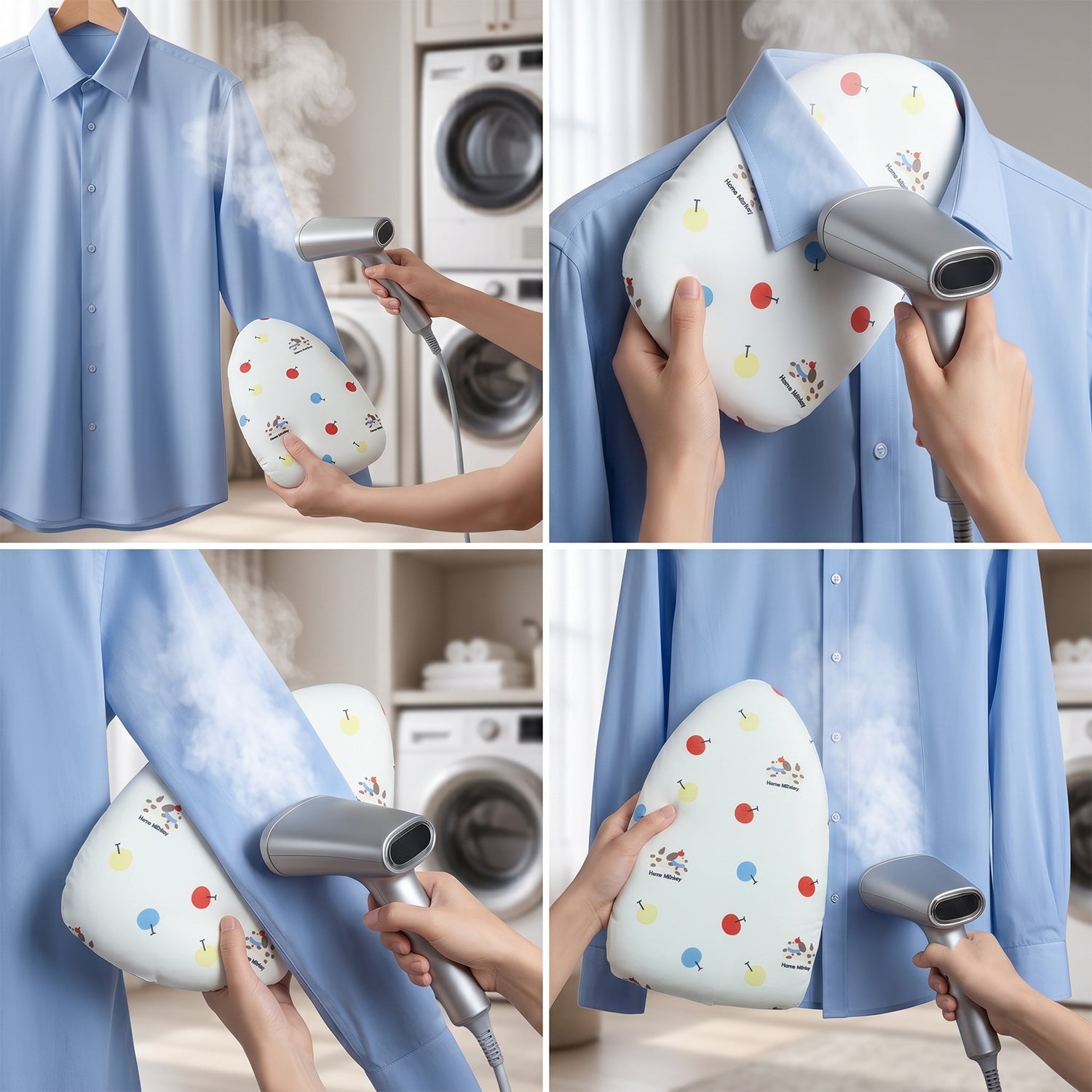 Ironing mitt to protect hands while steaming clothes