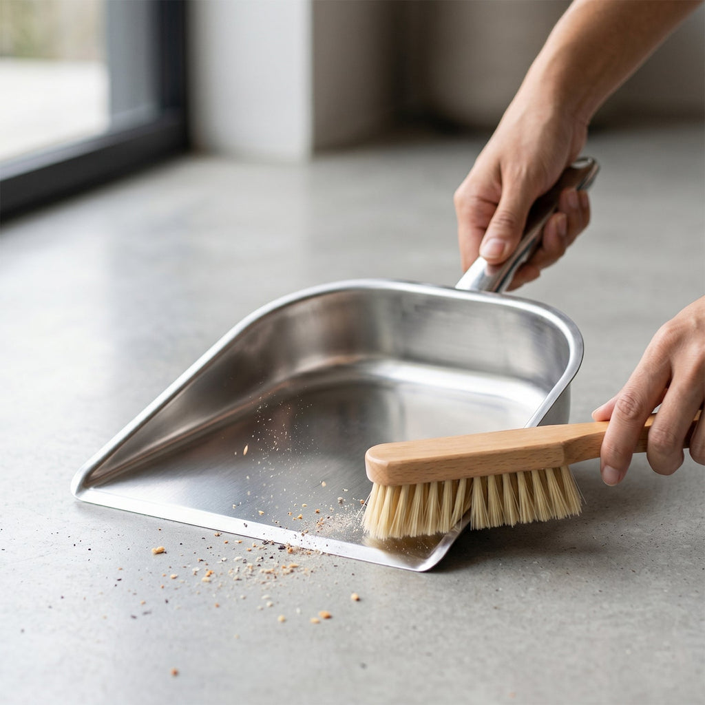 Steel dustpan white bg