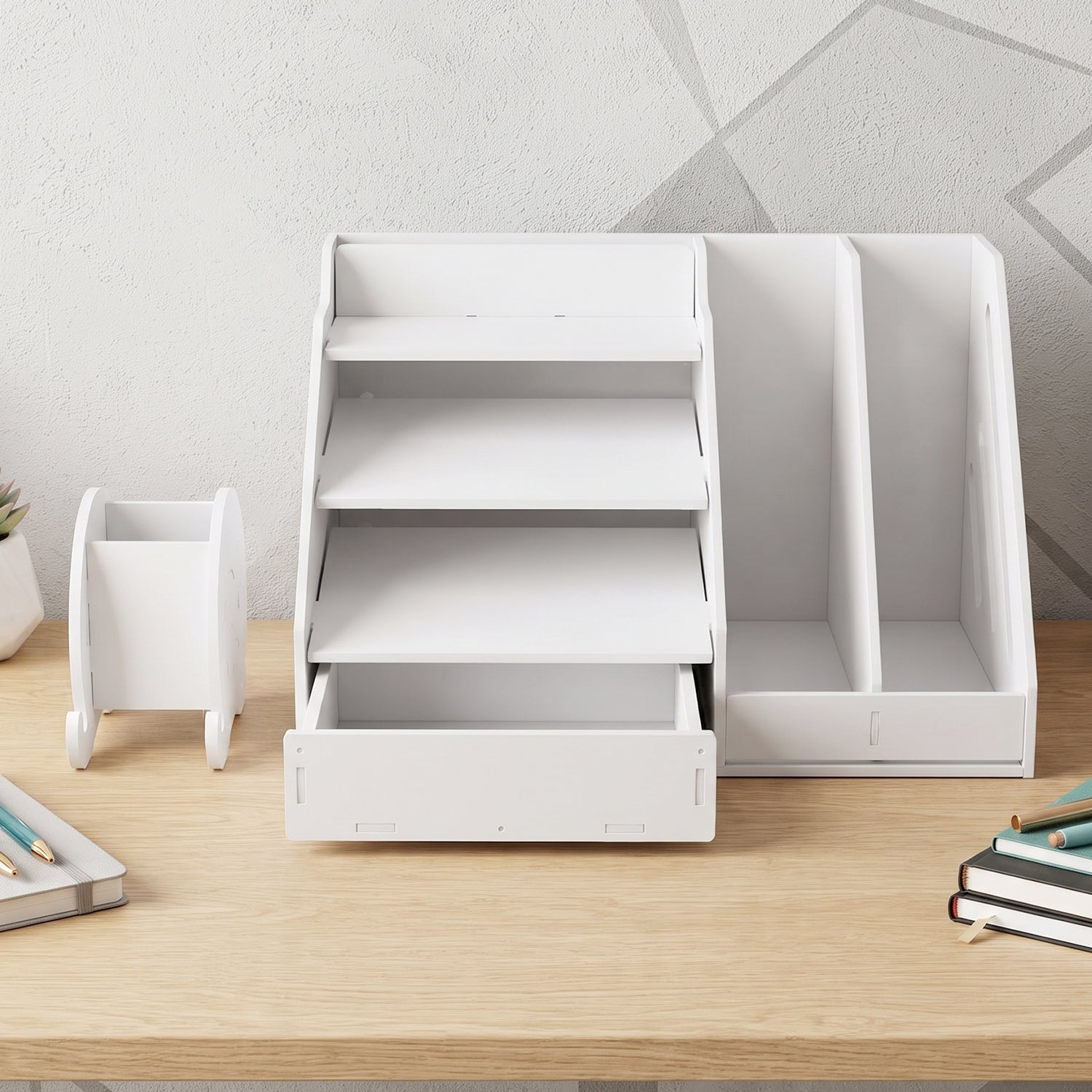 Storage cabinet compartments view