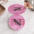 Reusable silicone cotton swab set with mirror case and washable ear buds (1 set)