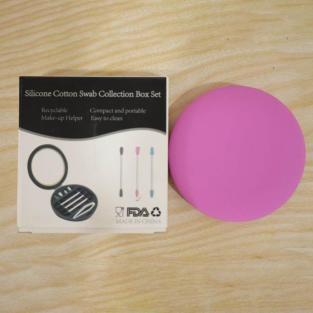 Washable ear swab set with mirror case for daily hygiene