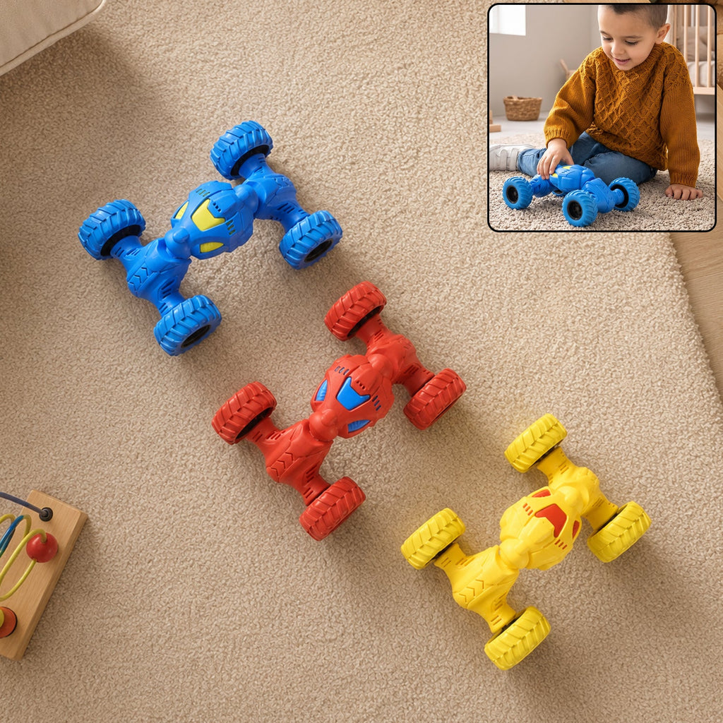 Kids pull back vehicle toy with transforming telescopic body
