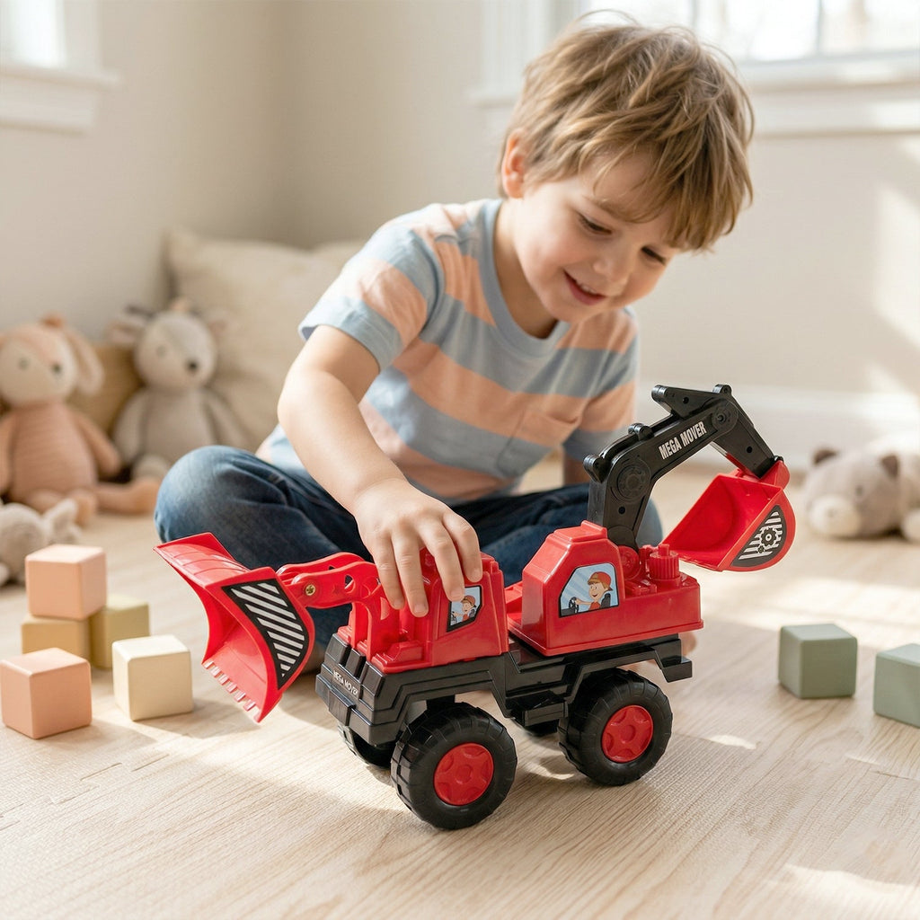Children's excavator play truck for imaginative fun