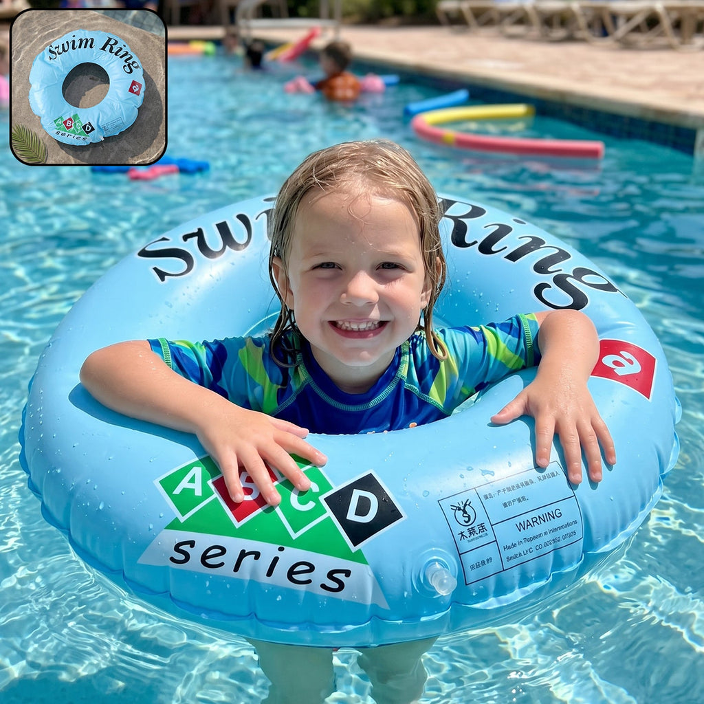 classic inflatable swim ring for children safety at pool