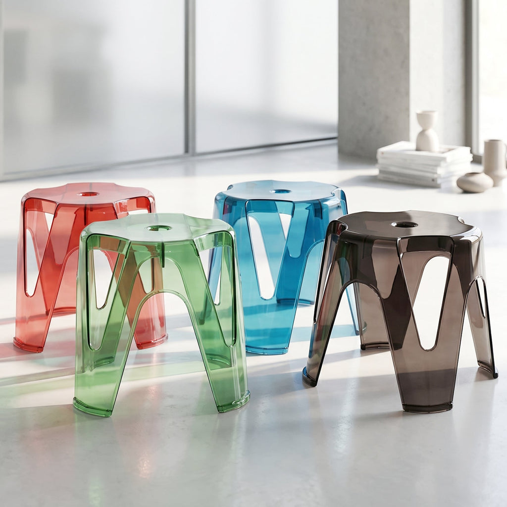 Plastic stool white bg