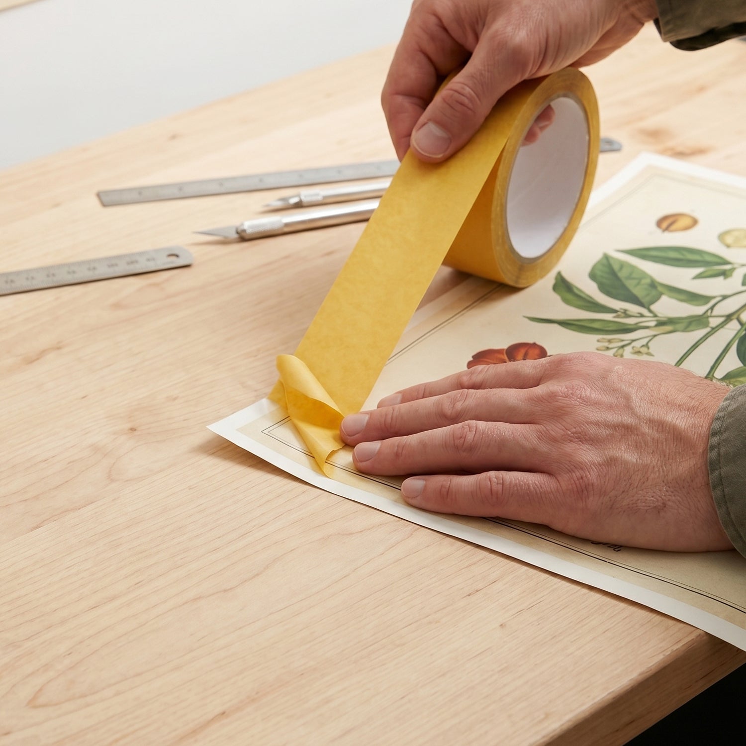 Cut sections of waterproof double-sided tape for projects industrial & scientific