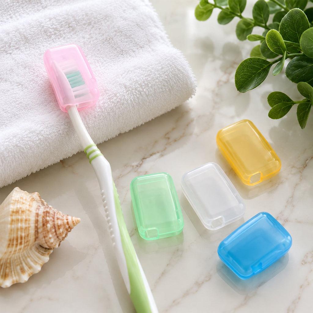 Protective toothbrush head covers to keep bristles clean