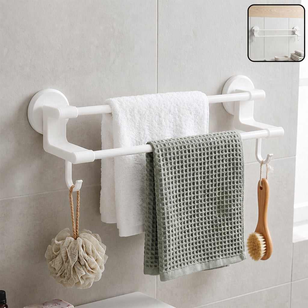 Wall mounted towel holder rack