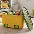 Rolling storage container box with wheels and lid, 25 litre for toys (1 pc)