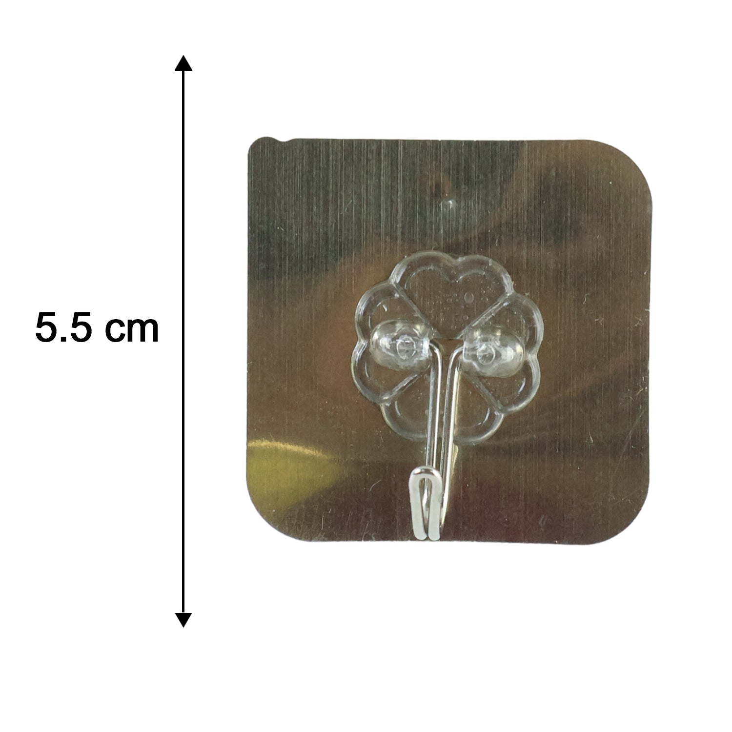 Peel and stick wall hook for coats, caps and utensils