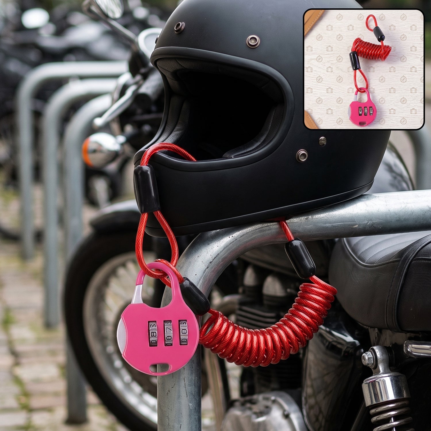 3 digit combination cable lock