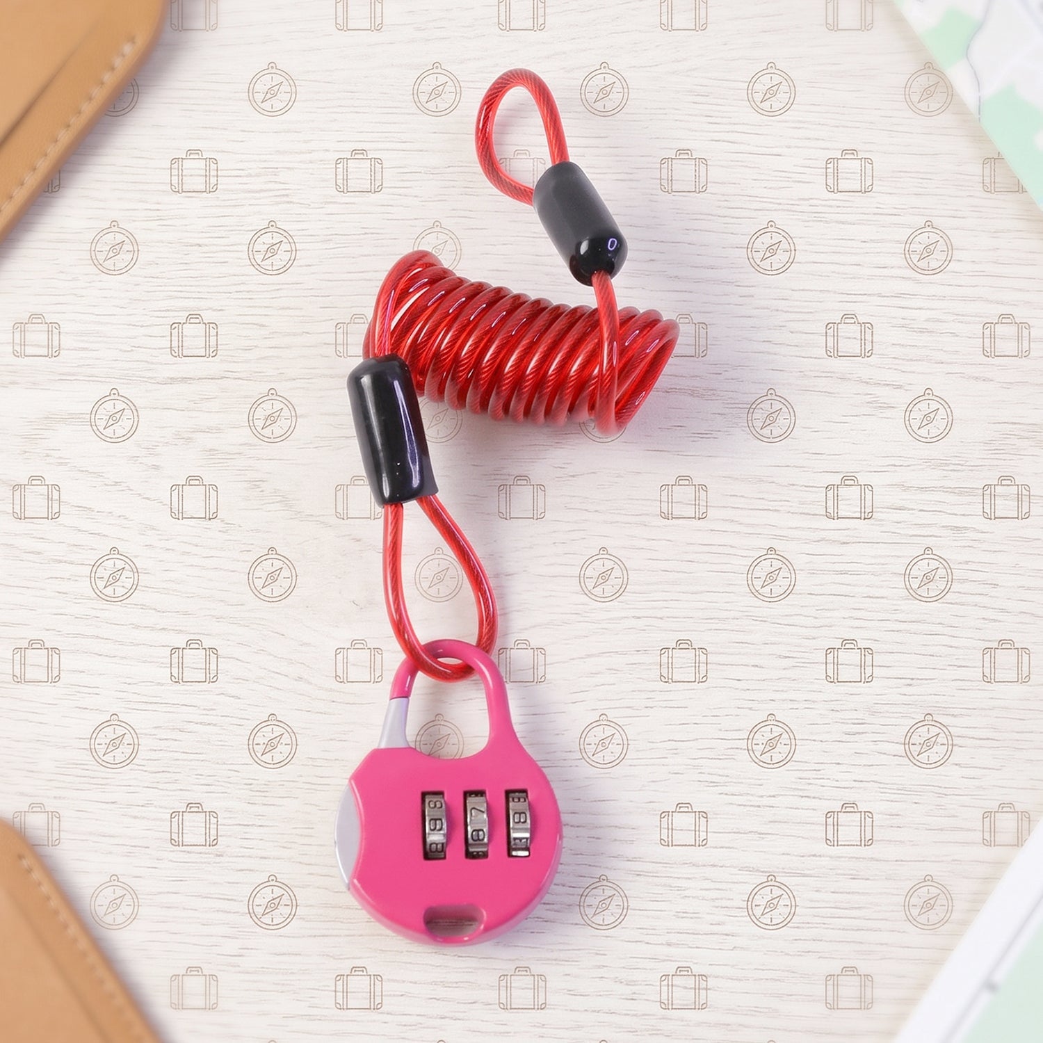 Helmet locking cable use