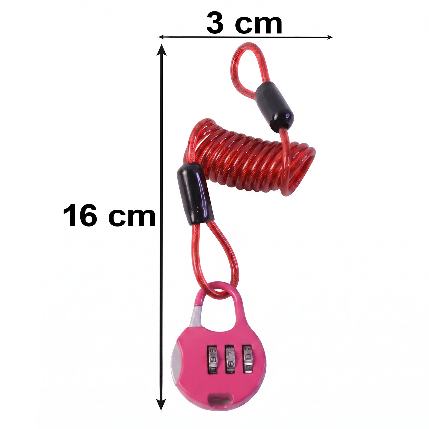 Coiled wire lock stretch view