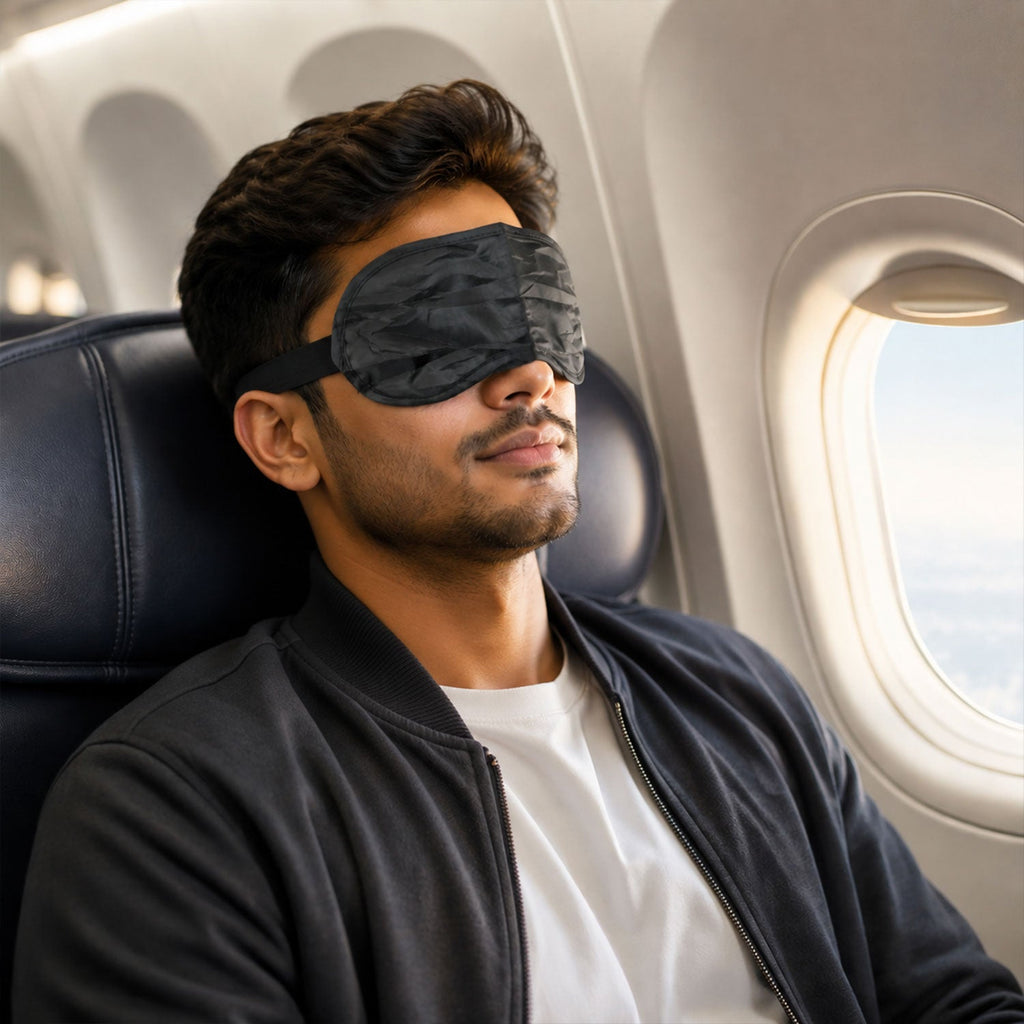 Neck pillow wearing travel view