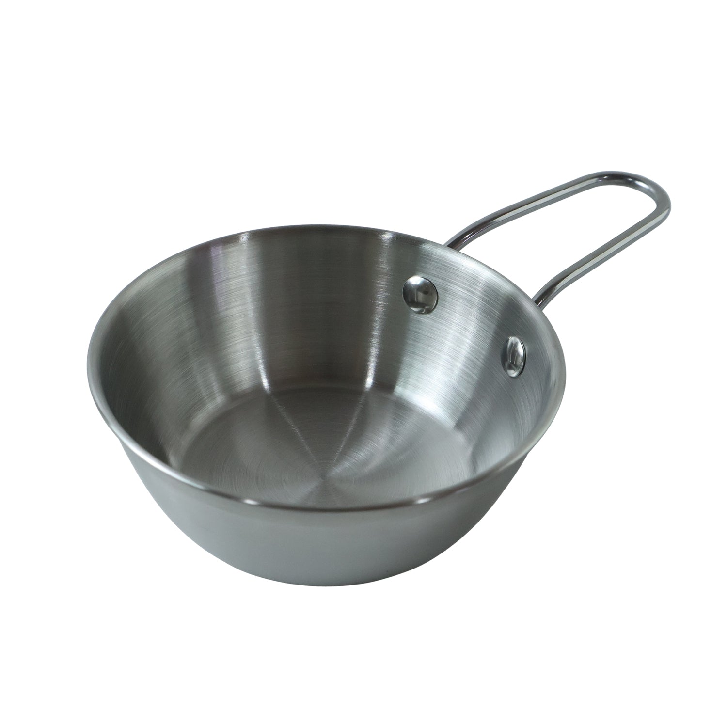 Tadka pan in use for seasoning on gas stove