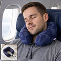 U shaped travel neck pillow, memory foam support pillow with adjustable toggle (1 pc)