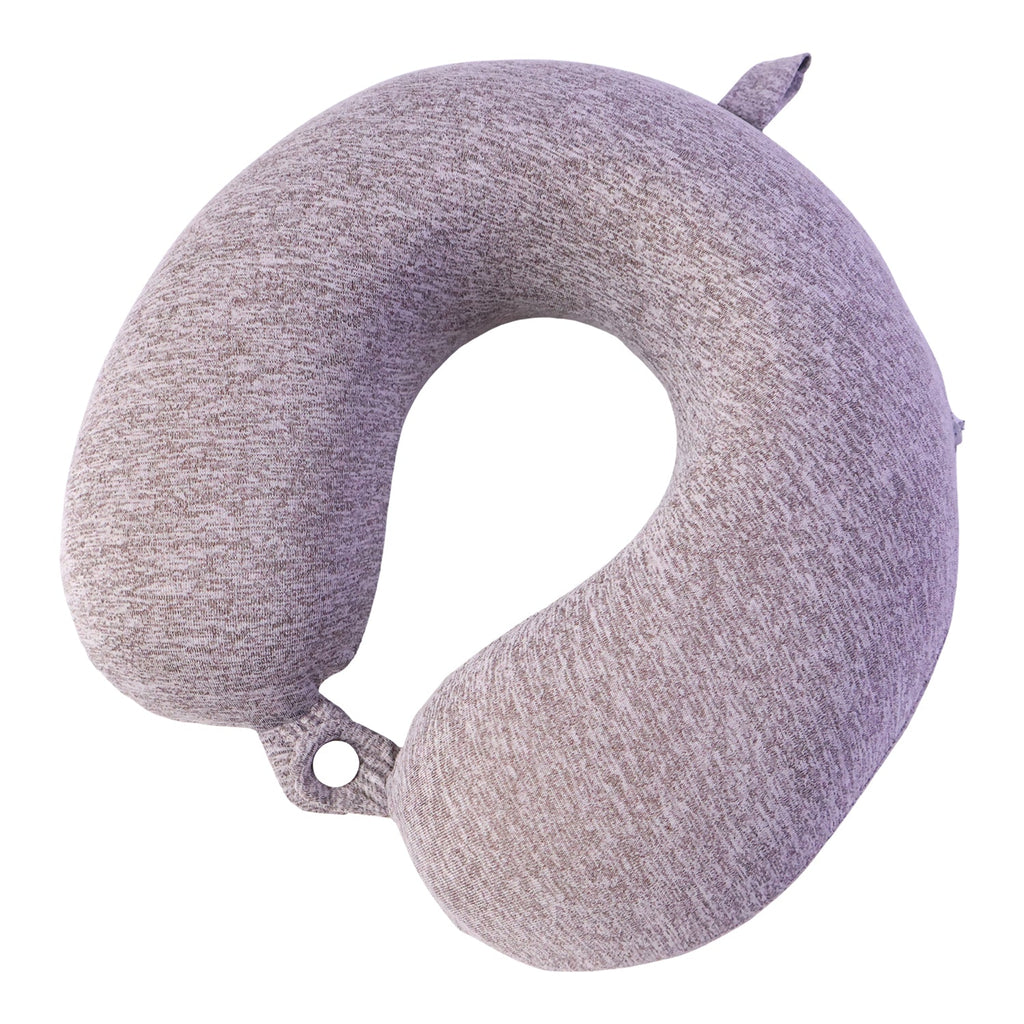 Grey melange travel pillow for head and neck support