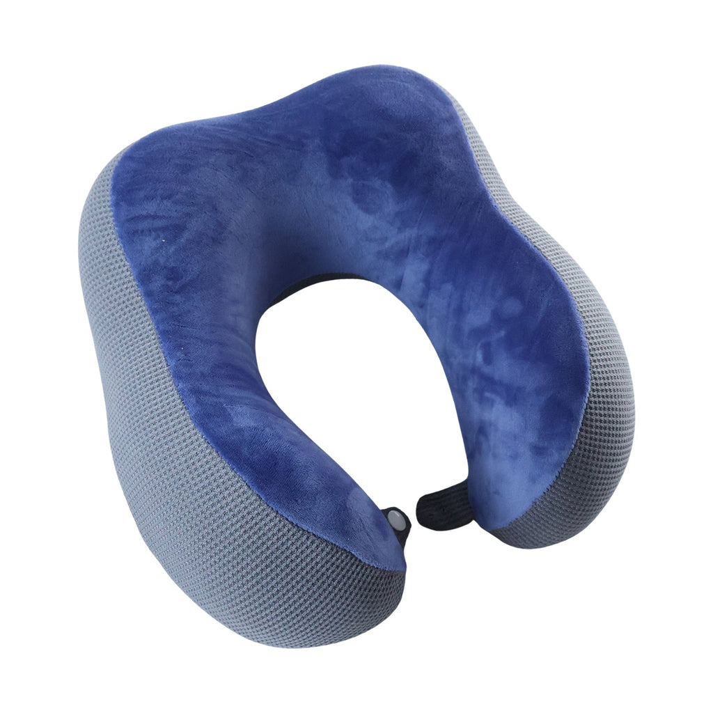 Travel pillow neck wearing view