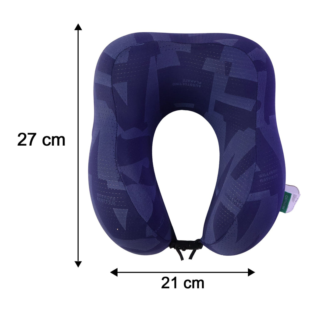 Portable U shaped pillow with soft cover for journeys