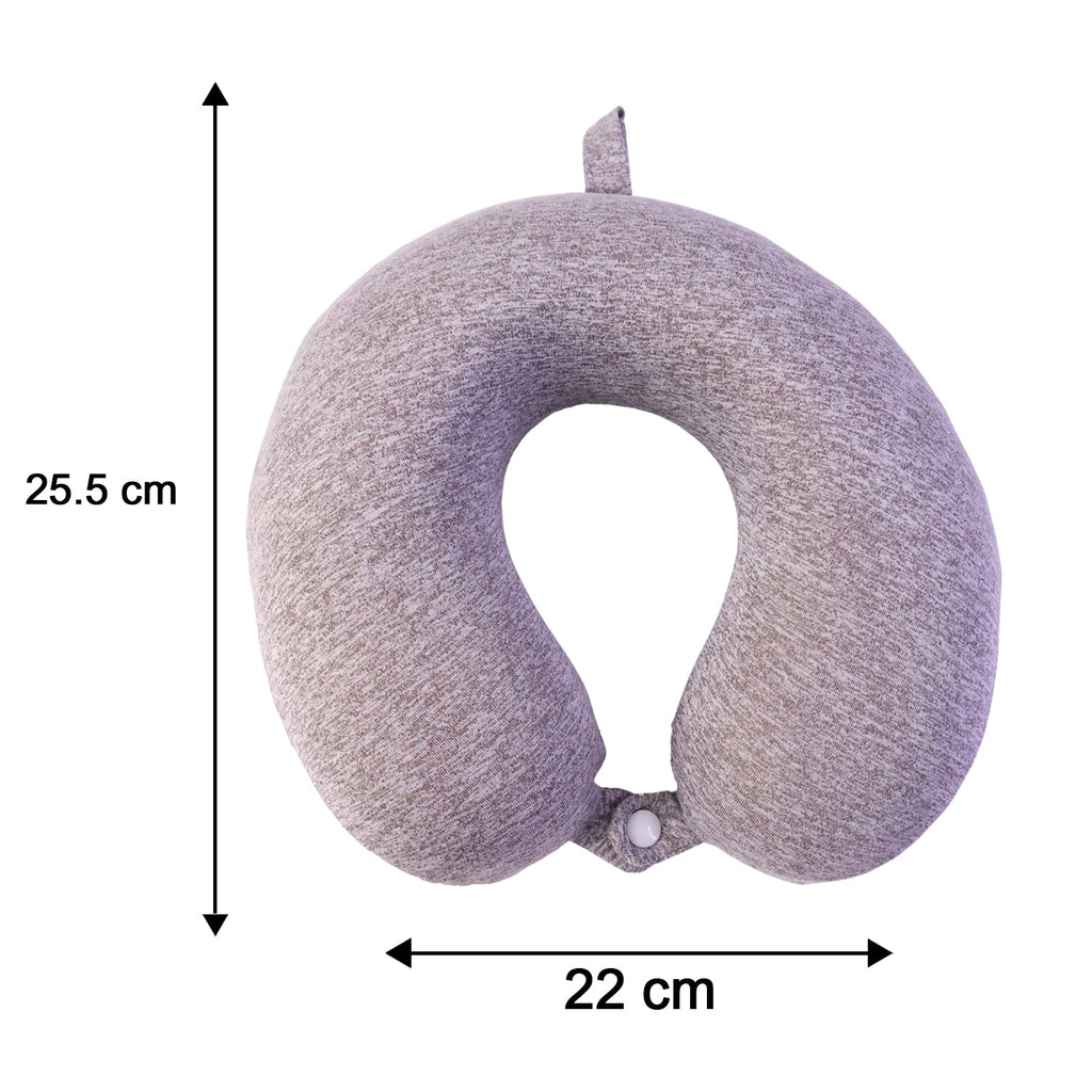 Cosy plush neck pillow for long trips and office naps