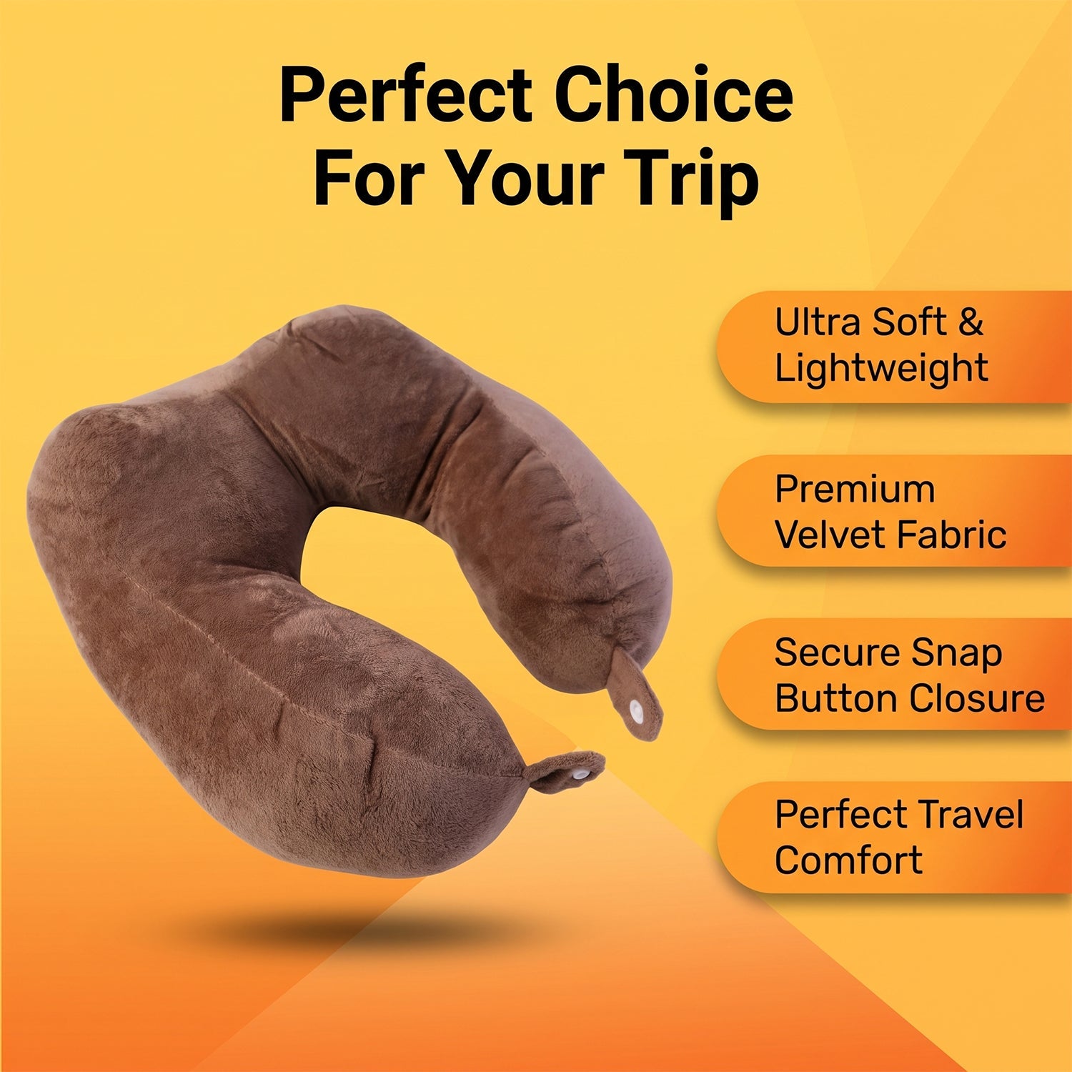 Comfortable U shape support pillow for napping on journeys