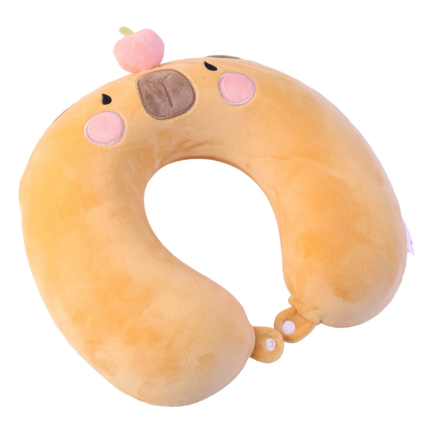 Adorable kids neck pillow with capybara design