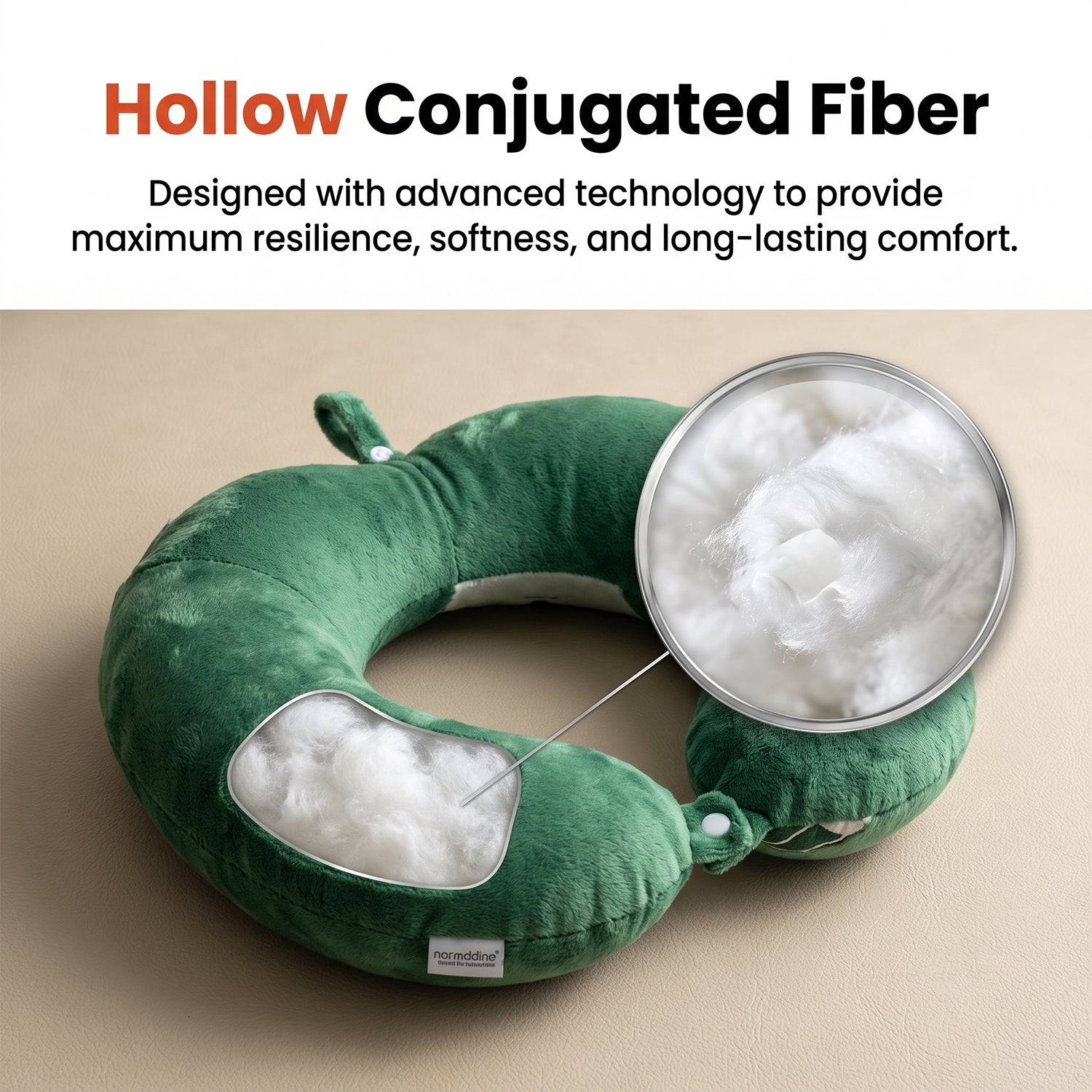 Soft head support travel pillow