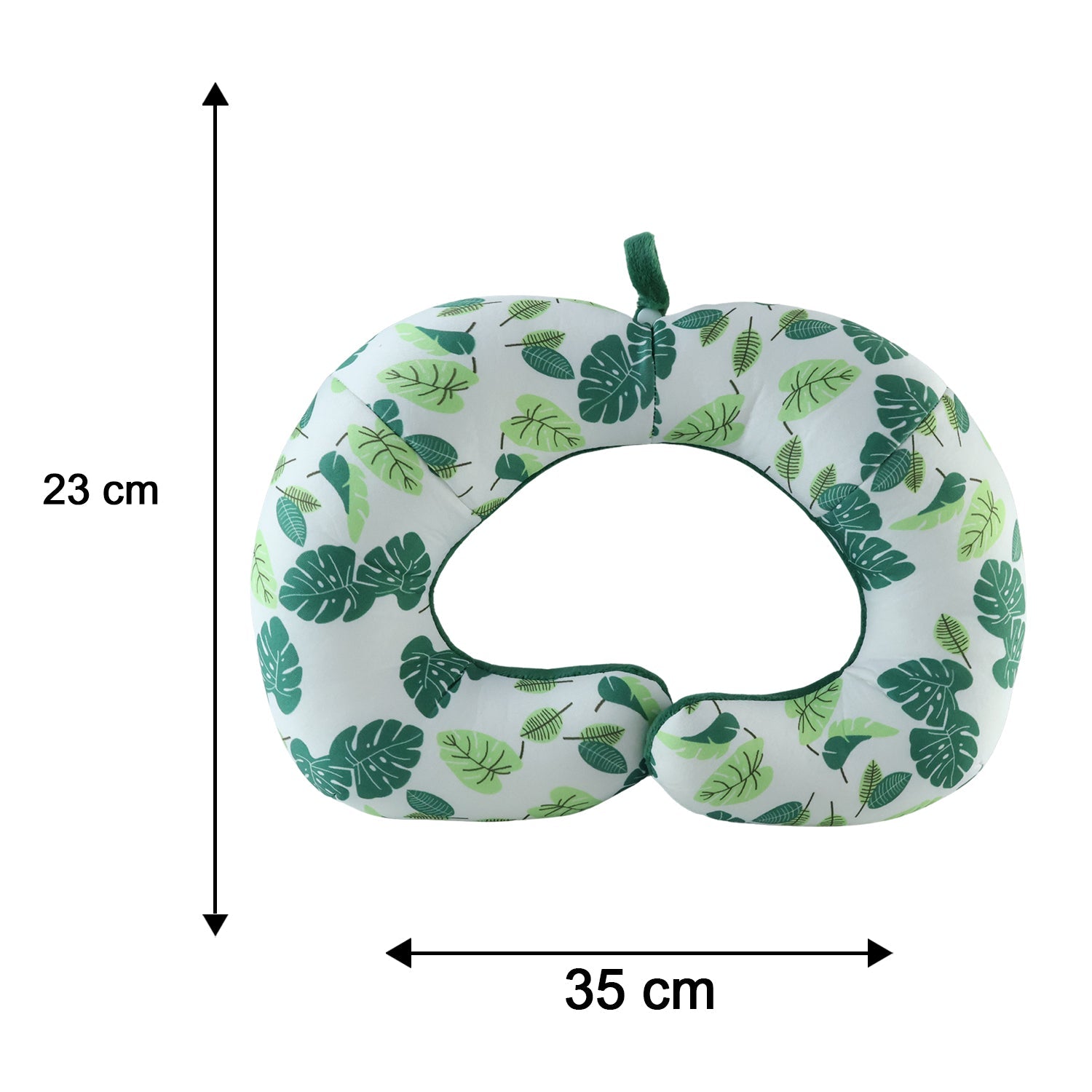 Leaf print pillow fabric detail