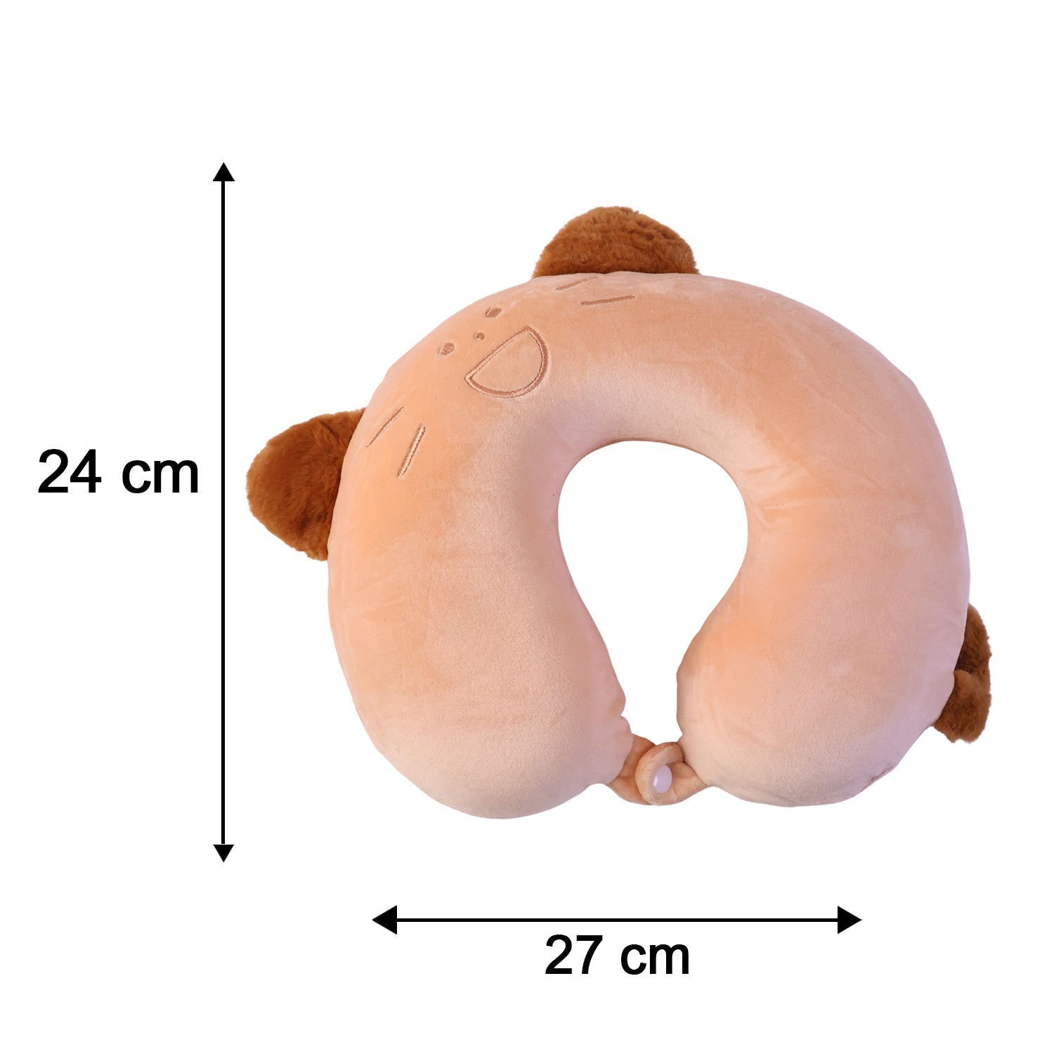 Comfortable plush U shape pillow with cute cat styling
