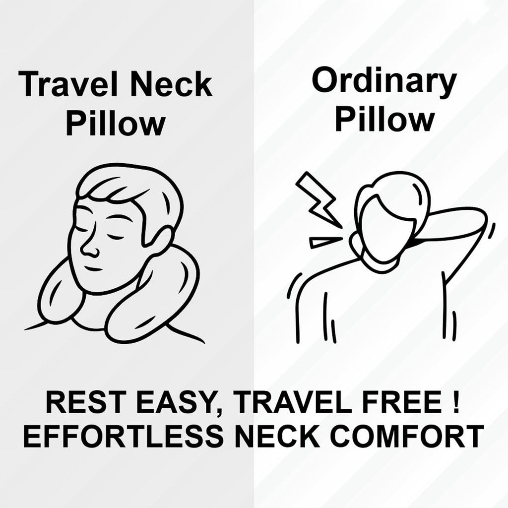 U shaped support pillow for flights, buses and car journeys