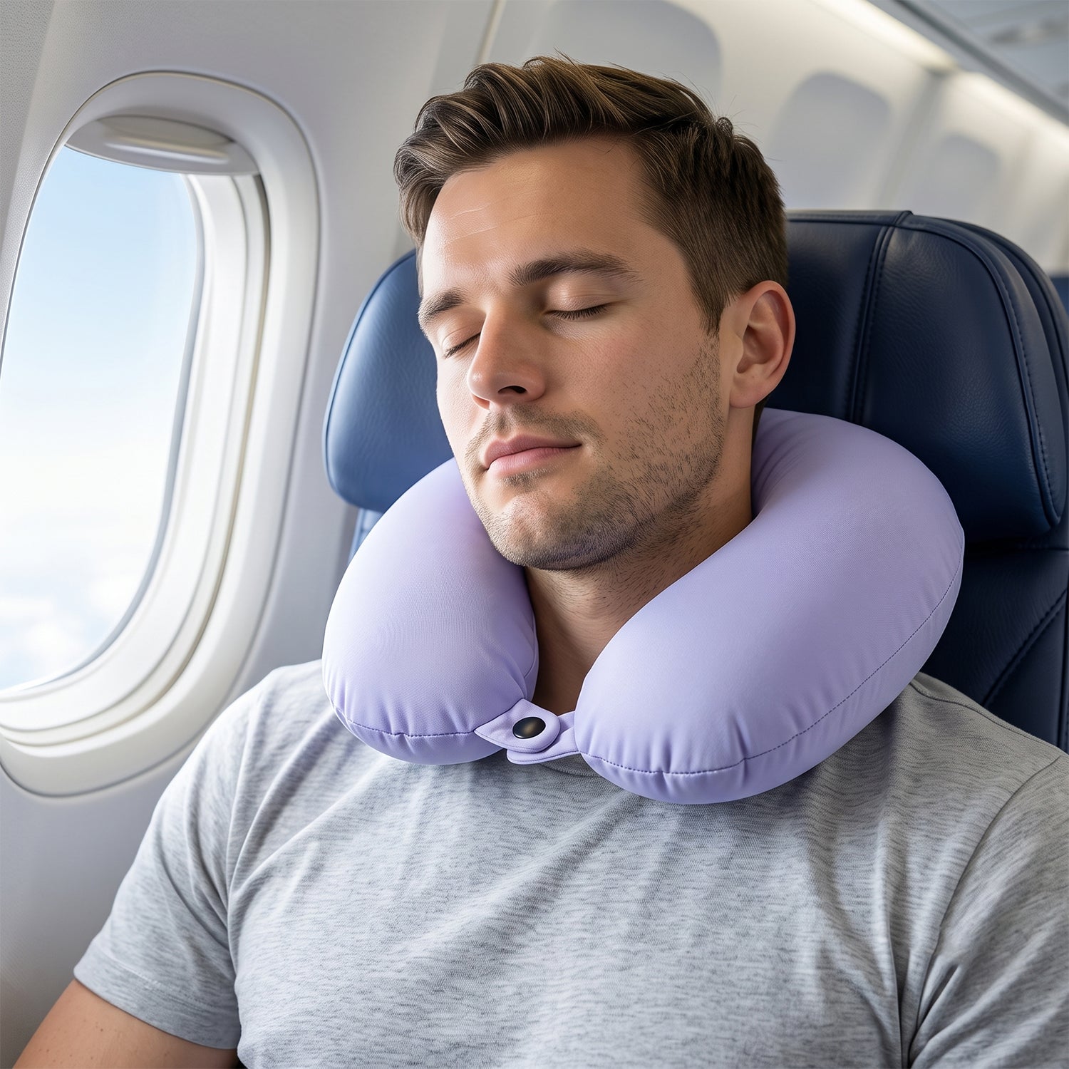 Supportive soft neck pillow for long journeys and naps